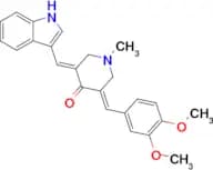 (E)-3-((1H-Indol-3-yl)methylene)-5-((E)-3,4-dimethoxybenzylidene)-1-methylpiperidin-4-one