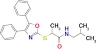 2-((4,5-Diphenyloxazol-2-yl)thio)-N-isobutylpropanamide