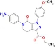 Ethyl 6-(4-aminophenyl)-1-(4-methoxyphenyl)-7-oxo-4,5,6,7-tetrahydro-1H-pyrazolo[3,4-c]pyridine-3-…