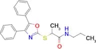 2-((4,5-Diphenyloxazol-2-yl)thio)-N-propylpropanamide