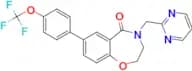 4-(Pyrimidin-2-ylmethyl)-7-(4-(trifluoromethoxy)phenyl)-3,4-dihydrobenzo[f][1,4]oxazepin-5(2H)-one