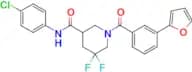 N-(4-Chlorophenyl)-5,5-difluoro-1-(3-(furan-2-yl)benzoyl)piperidine-3-carboxamide