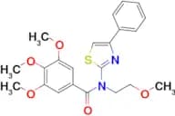 3,4,5-Trimethoxy-N-(2-methoxyethyl)-N-(4-phenyl-1,3-thiazol-2-yl)benzamide
