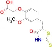 2-(2-Methoxy-4-((4-oxo-2-thioxothiazolidin-5-ylidene)methyl)phenoxy)acetic acid