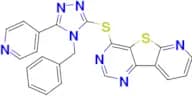 4-((4-Benzyl-5-(pyridin-4-yl)-4H-1,2,4-triazol-3-yl)thio)pyrido[3',2':4,5]thieno[3,2-d]pyrimidine