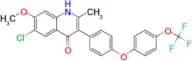 6-Chloro-7-methoxy-2-methyl-3-(4-(4-(trifluoromethoxy)phenoxy)phenyl)quinolin-4(1H)-one