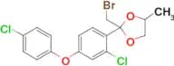 2-(Bromomethyl)-2-(2-chloro-4-(4-chlorophenoxy)phenyl)-4-methyl-1,3-dioxolane