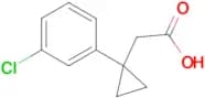 2-[1-(3-chlorophenyl)cyclopropyl]acetic acid