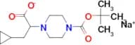 Sodium 2-[4-(tert-butoxycarbonyl)piperazin-1-yl]-3-cyclopropylpropanoate