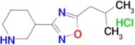 3-[5-(2-Methylpropyl)-1,2,4-oxadiazol-3-yl]piperidine hydrochloride