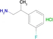 2-(3-fluorophenyl)propan-1-amine hydrochloride (1:1)