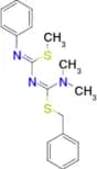 Carbamimidothioic acid, N,N-dimethyl-N′-[(methylthio)(phenylimino)methyl]-, phenylmethyl ester