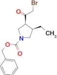 rel-Phenylmethyl (3R,4S)-3-(2-bromoacetyl)-4-ethyl-1-pyrrolidinecarboxylate