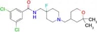 3,5-Dichloro-N-((1-((2,2-dimethyltetrahydro-2H-pyran-4-yl)methyl)-4-fluoropiperidin-4-yl)methyl)be…