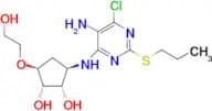 (1S,2S,3R,5S)-3-((5-Amino-6-chloro-2-(propylthio)pyrimidin-4-yl)amino)-5-(2-hydroxyethoxy)cyclopen…
