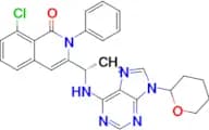 8-Chloro-2-phenyl-3-((1S)-1-((9-(tetrahydro-2H-pyran-2-yl)-9H-purin-6-yl)amino)ethyl)isoquinolin-1…