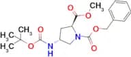 1-Benzyl 2-methyl (2S,4R)-4-((tert-butoxycarbonyl)amino)pyrrolidine-1,2-dicarboxylate