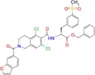 Benzyl (S)-2-(2-(benzofuran-6-carbonyl)-5,7-dichloro-1,2,3,4-tetrahydroisoquinoline-6-carboxamido)…