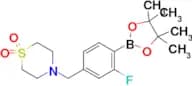 4-(3-Fluoro-4-(4,4,5,5-tetramethyl-1,3,2-dioxaborolan-2-yl)benzyl)thiomorpholine 1,1-dioxide