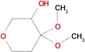 4,4-Dimethoxytetrahydro-2H-pyran-3-ol