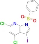 1-(Benzenesulfonyl)-4,6-dichloro-3-iodo-1H-pyrrolo[2,3-b]pyridine