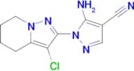 5-amino-1-(3-chloro-4,5,6,7-tetrahydropyrazolo[1,5-a]pyridin-2-yl)-1H-pyrazole-4-carbonitrile