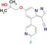 4-(6-Fluoropyridin-3-yl)-6-(2-hydroxy-2-methylpropoxy)pyrazolo[1,5-a]pyridine-3-carbonitrile