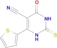4-Oxo-6-(thiophen-2-yl)-2-thioxo-1,2,3,4-tetrahydropyrimidine-5-carbonitrile