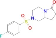 2-((4-Fluorophenyl)sulfonyl)hexahydropyrrolo[1,2-a]pyrazin-6(2H)-one