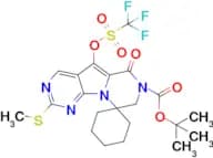 Tert-Butyl 2'-(methylthio)-6'-oxo-5'-(((trifluoromethyl)sulfonyl)oxy)-6'H-spiro[cyclohexane-1,9'-p…