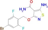 5-Amino-3-((4-bromo-2,6-difluorobenzyl)oxy)isothiazole-4-carboxamide