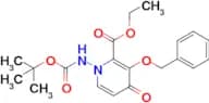 Ethyl 3-(benzyloxy)-1-((tert-butoxycarbonyl)amino)-4-oxo-1,4-dihydropyridine-2-carboxylate