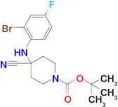 tert-Butyl 4-((2-bromo-4-fluorophenyl)amino)-4-cyanopiperidine-1-carboxylate