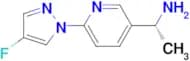 (R)-1-(6-(4-Fluoro-1H-pyrazol-1-yl)pyridin-3-yl)ethan-1-amine