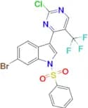 6-Bromo-3-(2-chloro-5-(trifluoromethyl)pyrimidin-4-yl)-1-(phenylsulfonyl)-1H-indole