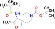 tert-Butyl (3S,4S)-4-(((R)-tert-butylsulfinyl)amino)-3-methyl-2-oxa-8-azaspiro[4.5]decane-8-carbox…