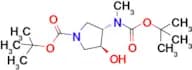 tert-Butyl (3S,4S)-3-((tert-butoxycarbonyl)(methyl)amino)-4-hydroxypyrrolidine-1-carboxylate
