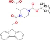 2-(1-(((9H-Fluoren-9-yl)methoxy)carbonyl)-4-(tert-butoxycarbonyl)piperazin-2-yl)acetic acid