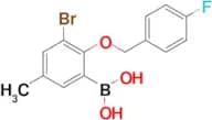 3-Bromo-2-(4′-fluorobenzyloxy)-5-methylphenylboronic acid