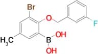 3-Bromo-2-(3′-fluorobenzyloxy)-5-methylphenylboronic acid