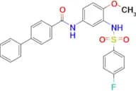 N-(3-(4-Fluorophenylsulfonamido)-4-methoxyphenyl)-[1,1'-biphenyl]-4-carboxamide