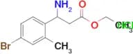 Ethyl 3-amino-3-(4-bromo-2-methylphenyl)propanoate, HCl