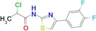2-Chloro-N-[4-(3,4-difluorophenyl)-1,3-thiazol-2-yl]propanamide