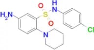 5-Amino-N-(4-chlorophenyl)-2-(piperidin-1-yl)benzene-1-sulfonamide