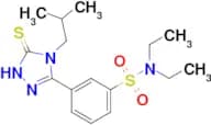N,N-diethyl-3-[4-(2-methylpropyl)-5-sulfanylidene-4,5-dihydro-1H-1,2,4-triazol-3-yl]benzene-1-sulf…