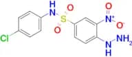 N-(4-Chlorophenyl)-4-hydrazinyl-3-nitrobenzene-1-sulfonamide