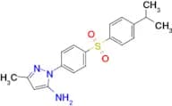 3-Methyl-1-{4-[4-(propan-2-yl)benzenesulfonyl]phenyl}-1H-pyrazol-5-amine