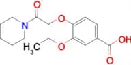 3-Ethoxy-4-[2-oxo-2-(piperidin-1-yl)ethoxy]benzoic acid