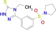 4-ethyl-3-[3-(pyrrolidine-1-sulfonyl)phenyl]-4,5-dihydro-1H-1,2,4-triazole-5-thione