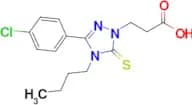 3-[4-butyl-3-(4-chlorophenyl)-5-sulfanylidene-4,5-dihydro-1h-1,2,4-triazol-1-yl]propanoic acid